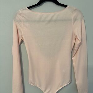 Reformation Soft Pink Long Sleeve Bodysuit